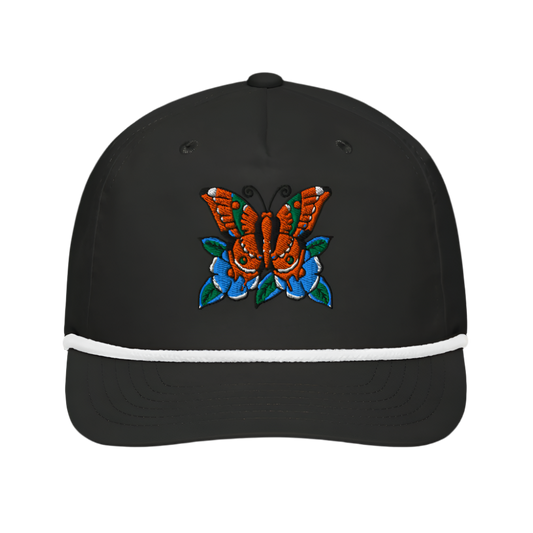 American Traditional Butterfly Rope Cap | Embroidered Vintage Golf Hat